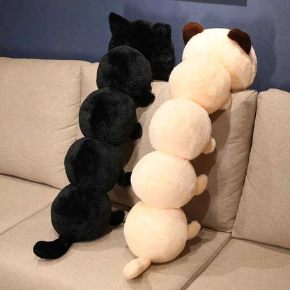 Giant Kawaii Black Cat Plush (19.7-51.2 in) - Soft Sleep Long Pillow Cushion Gift
