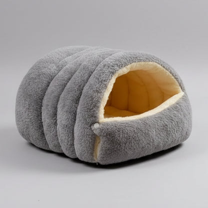 Kawaii Thermal Plush Pet Cave Bed – Cozy Enclosed Sleeping Bag House for Cats & Small Dogs (10 Colors) J Cats under 4kg Small dogs under 2.5kg