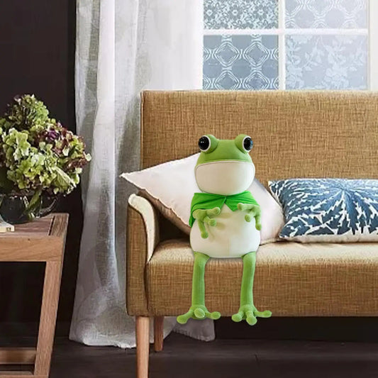 Cute Frog Plush Toy – Hooded Frog Stuffed Animal Pillow 17.7" (45cm)