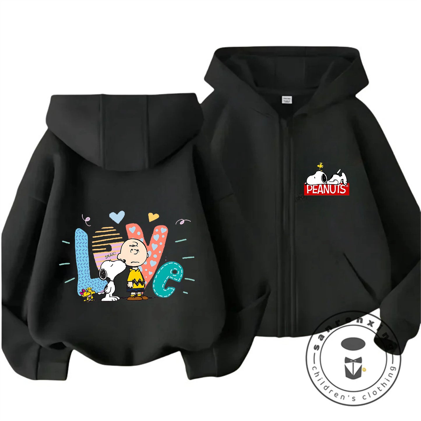 Snoopy Kids Zip-Up Hoodie – Cute Cartoon Winter Sweatshirt 18