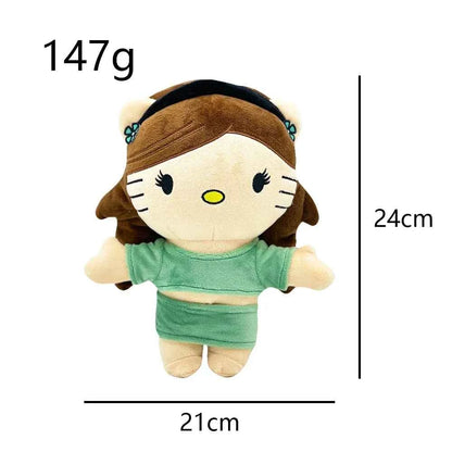 Hello Kitty Ariana Grande Plush Doll (9.45 inches) - Cute Green Dress Figure Stuffed Toy