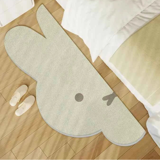 Cute Bunny Girls Heartfelt Bedside Rug Soft Toy Bedroom