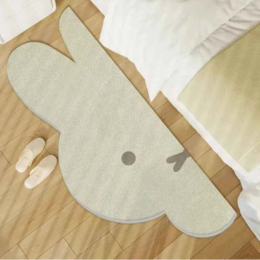 Cute Bunny Girls Heartfelt Bedside Rug Soft Toy Bedroom