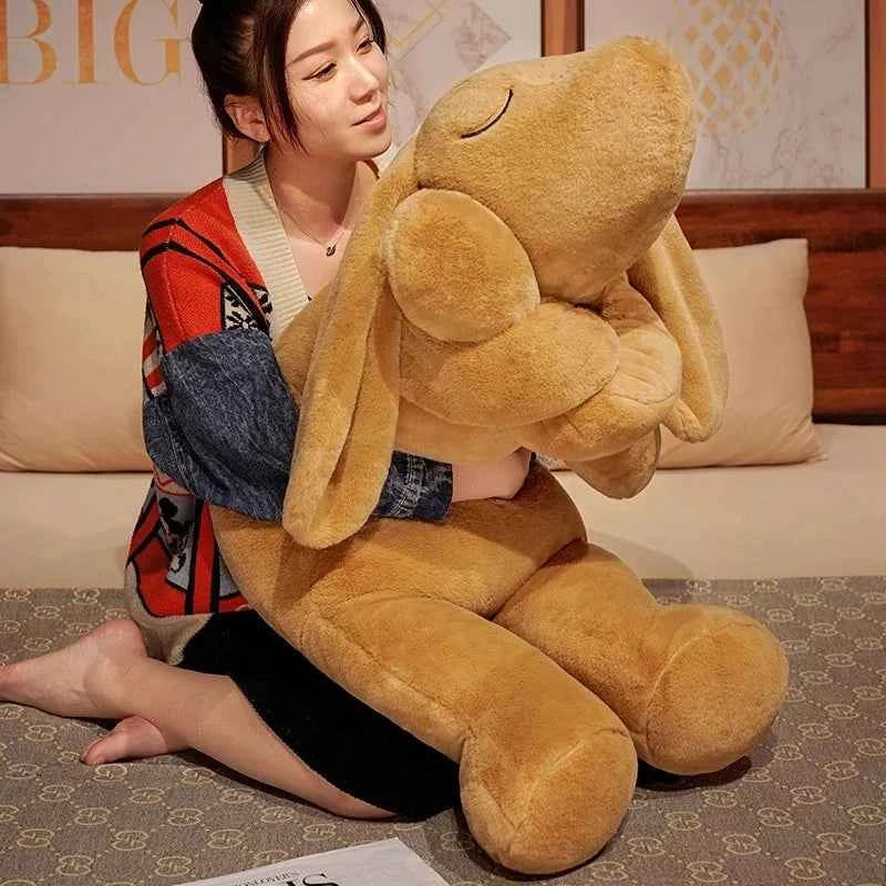 Giant Huggable Long Ears Bunny Plush Toy (35.4/47.2 in) - Soft Rabbit Stuffed Pillow Gift