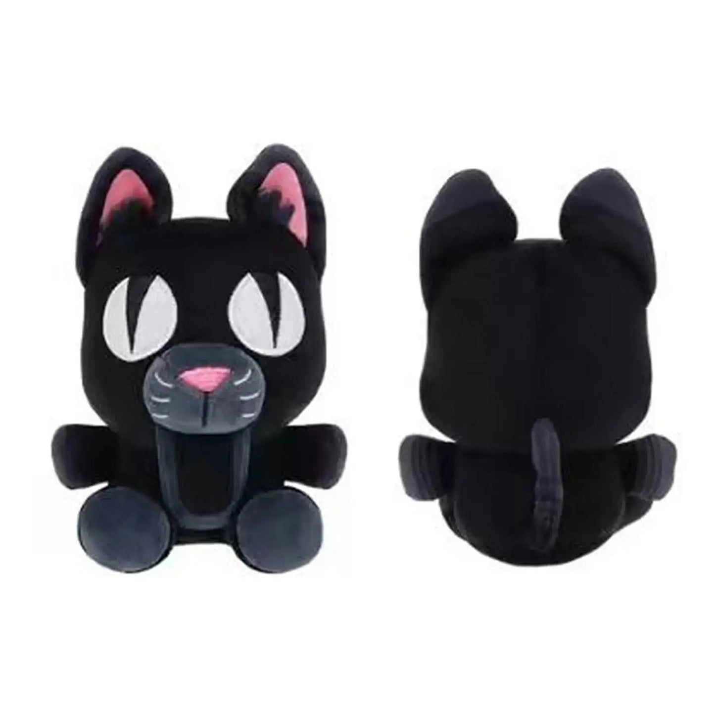 Forest Animal Plush Toy – Elk Deer & Owl Stuffed Doll black cat03