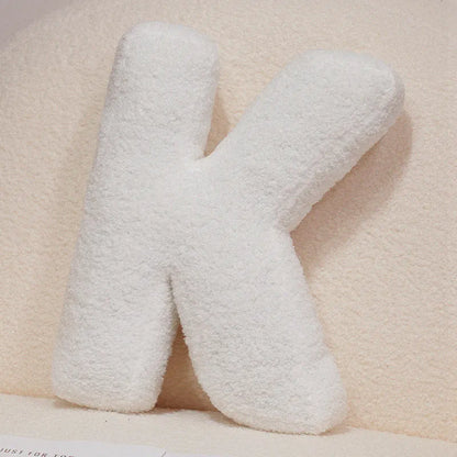 Kawaii English Letter Plush Pillow – Soft Stuffed Alphabet Sofa Cushion & Kids Learning Toy (A–Z + Heart) K