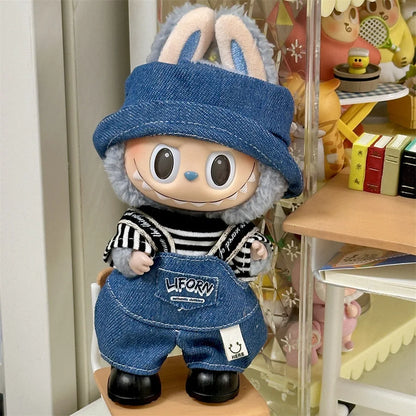 New Labubu Doll Clothes (6.7 in) - Cool Kpop Idol Outfit for V1 V2 Accessories Gift