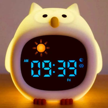 Kawaii Puppy Sleep Training Alarm Clock (3.9 in) - Cute Touch Night Light for Kids