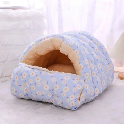 Cats Beds Warm Winter Pet Supplies Accessories Bed Products Goods Houses and Habitats Cushions Kitten Things Accessory Puppy Bed Blue