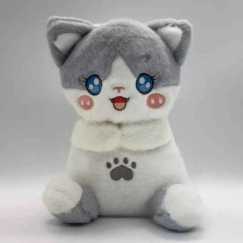 New Luminous Breathing Fox Cat Stuffed Animals Plush Cute Breathing Plush Dolls Children Sleeping Companion Toys Christmas Gifts