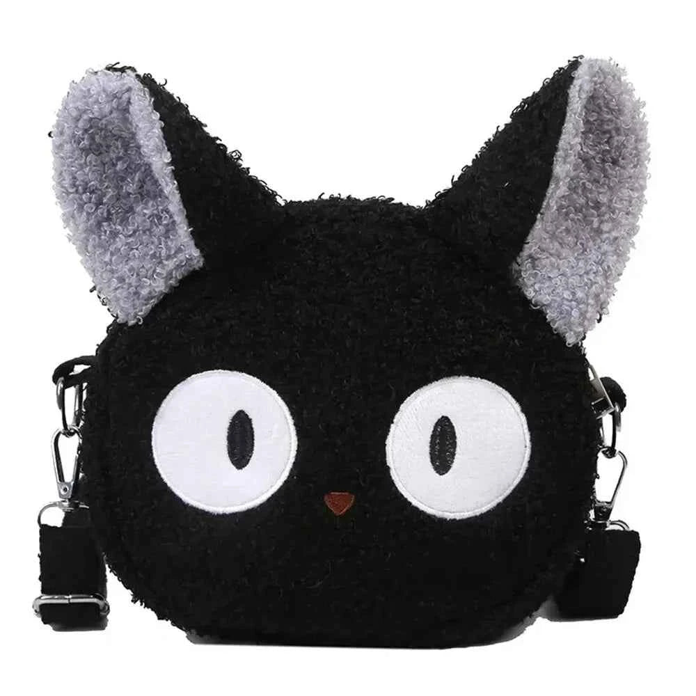 Kawaii Cute Cat Plush Shoulder Bag (6.7 in) - Japanese Cartoon Crossbody Phone Purse
