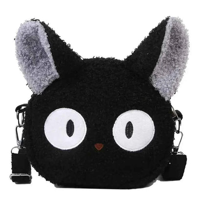 Kawaii Cute Cat Plush Shoulder Bag (6.7 in) - Japanese Cartoon Crossbody Phone Purse