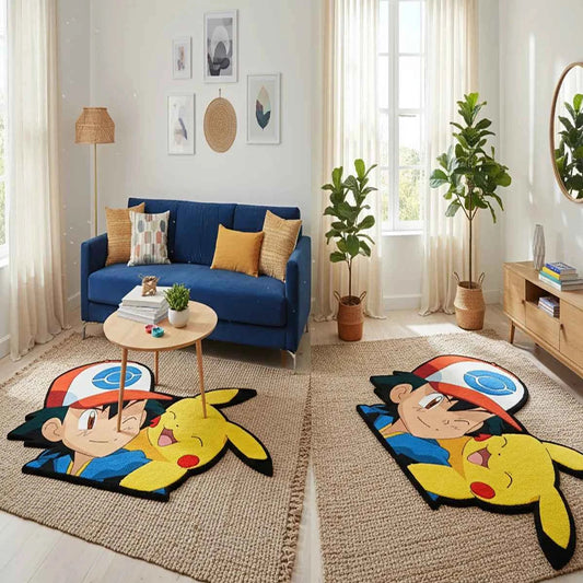 Electric Mouse Cartoon Area Rug – Soft Anti-Slip Irregular Floor Mat 59.1" Diameter (150cm)