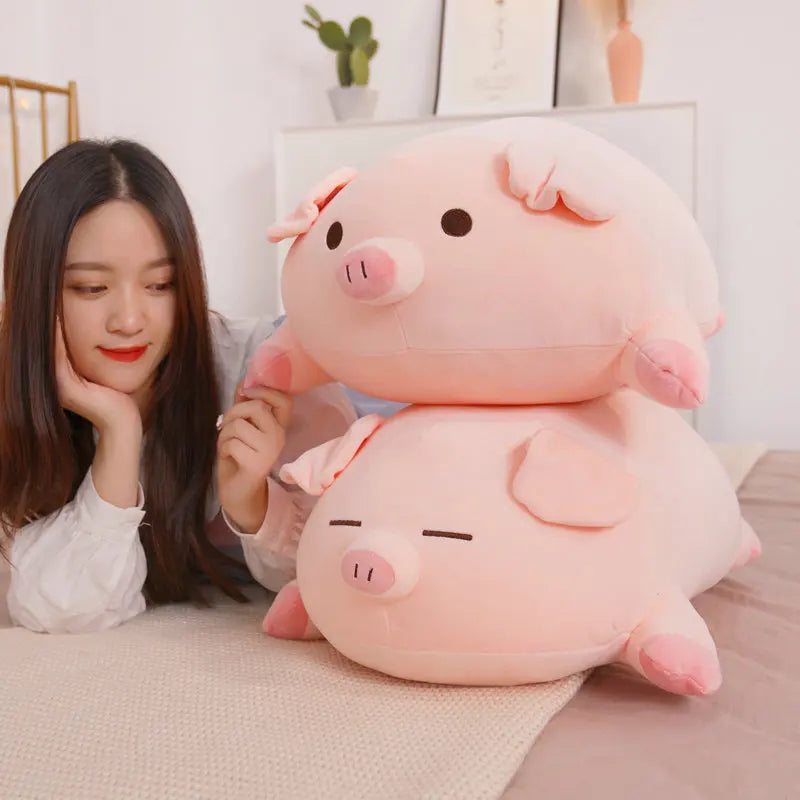 Fat Pig Plush Pillow – Soft Stuffed Animal Cushion