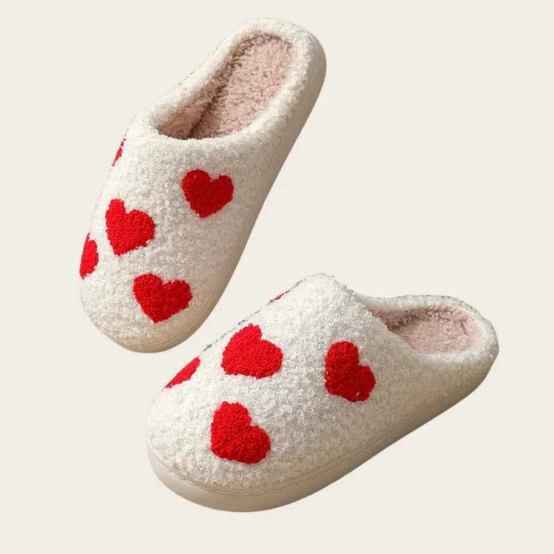 Lovely Winter Christmas Plush Slides - Unisex Non-slip Warm Flat Indoor Shoes