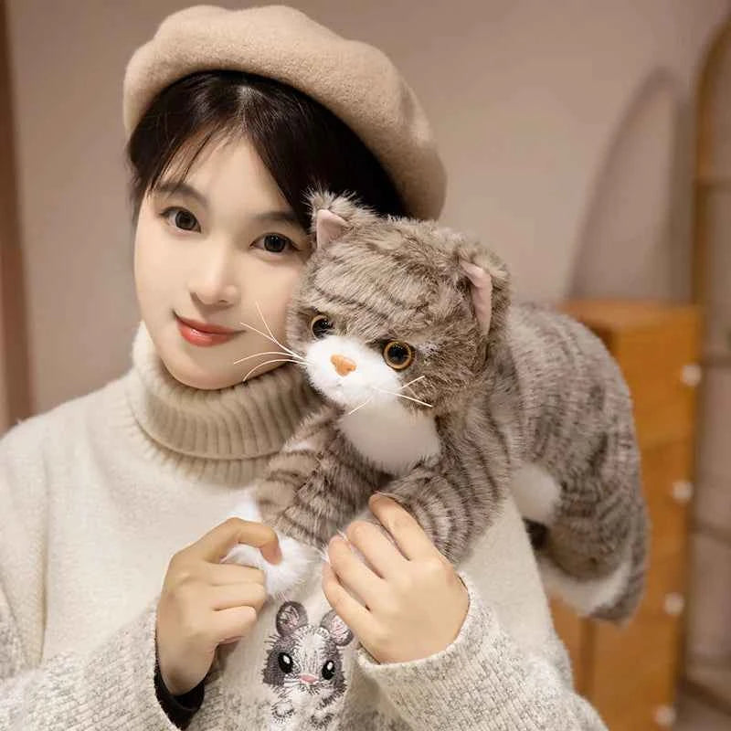 Lifelike Cat Plush Toy – Premium Fluffy Kitten Stuffed Animal (8 Styles)