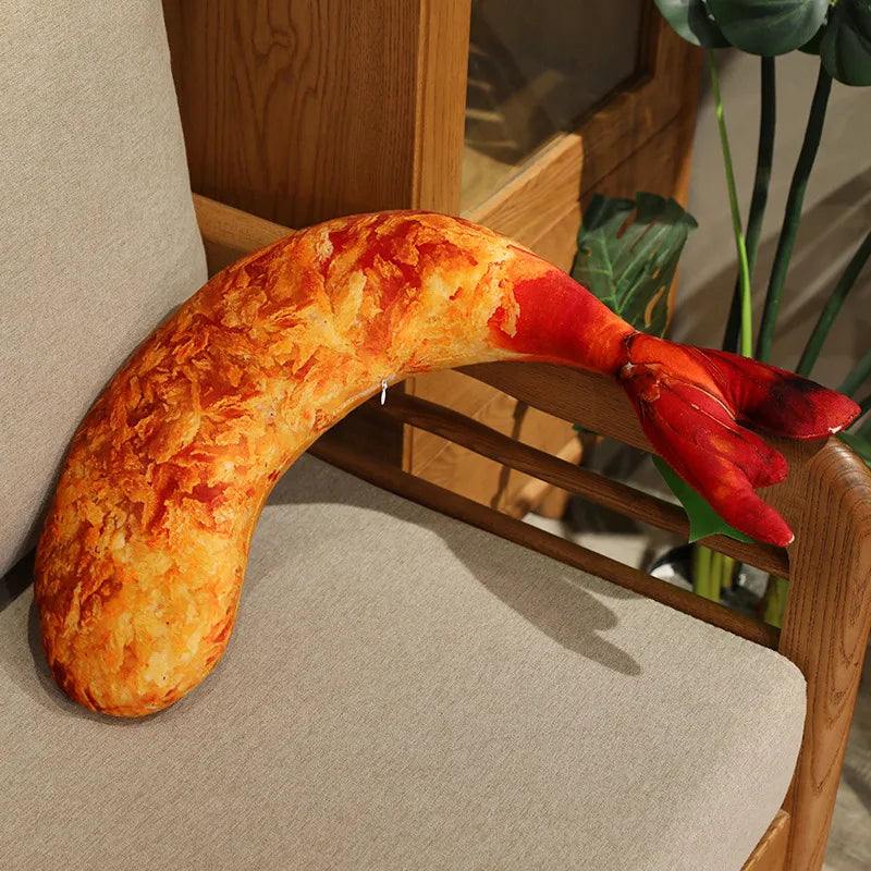 Kawaii Lobster & Crayfish Plush Toy – Lifelike Stuffed Shrimp Pillow Doll (4 Colors, 40–60cm) Multi-A