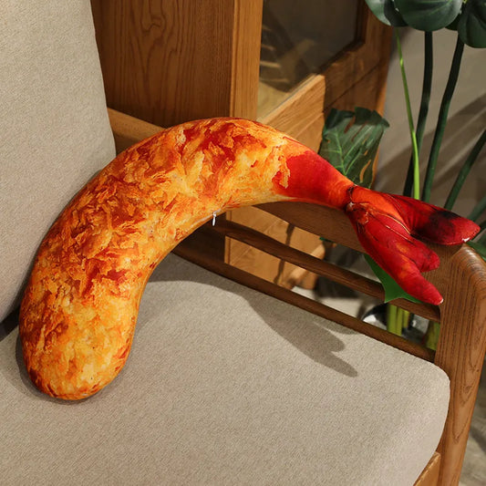 Kawaii Lobster & Crayfish Plush Toy – Lifelike Stuffed Shrimp Pillow Doll (4 Colors, 40–60cm) Multi-A