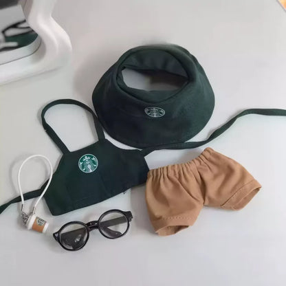 Labubu Doll Clothes (5.9-6.7 in) - BJD V1 V2 V3 Coffee Suit Clothing Accessory