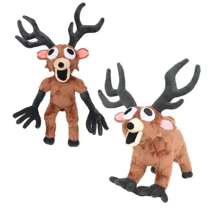 Forest Animal Plush Toy – Elk Deer & Owl Stuffed Doll 2pcs 12