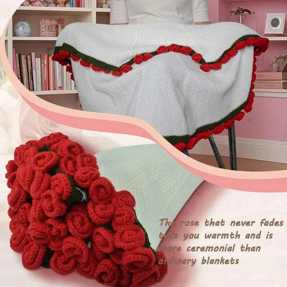 1pcs Finished Flower Bouquet Blanket Soft Lightweight Throw
