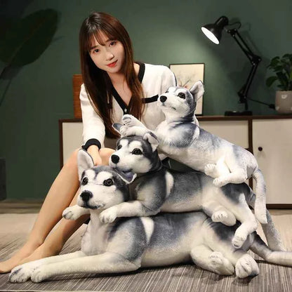 Realistic Husky Plush Toy – Simulation Siberian Husky Stuffed Dog