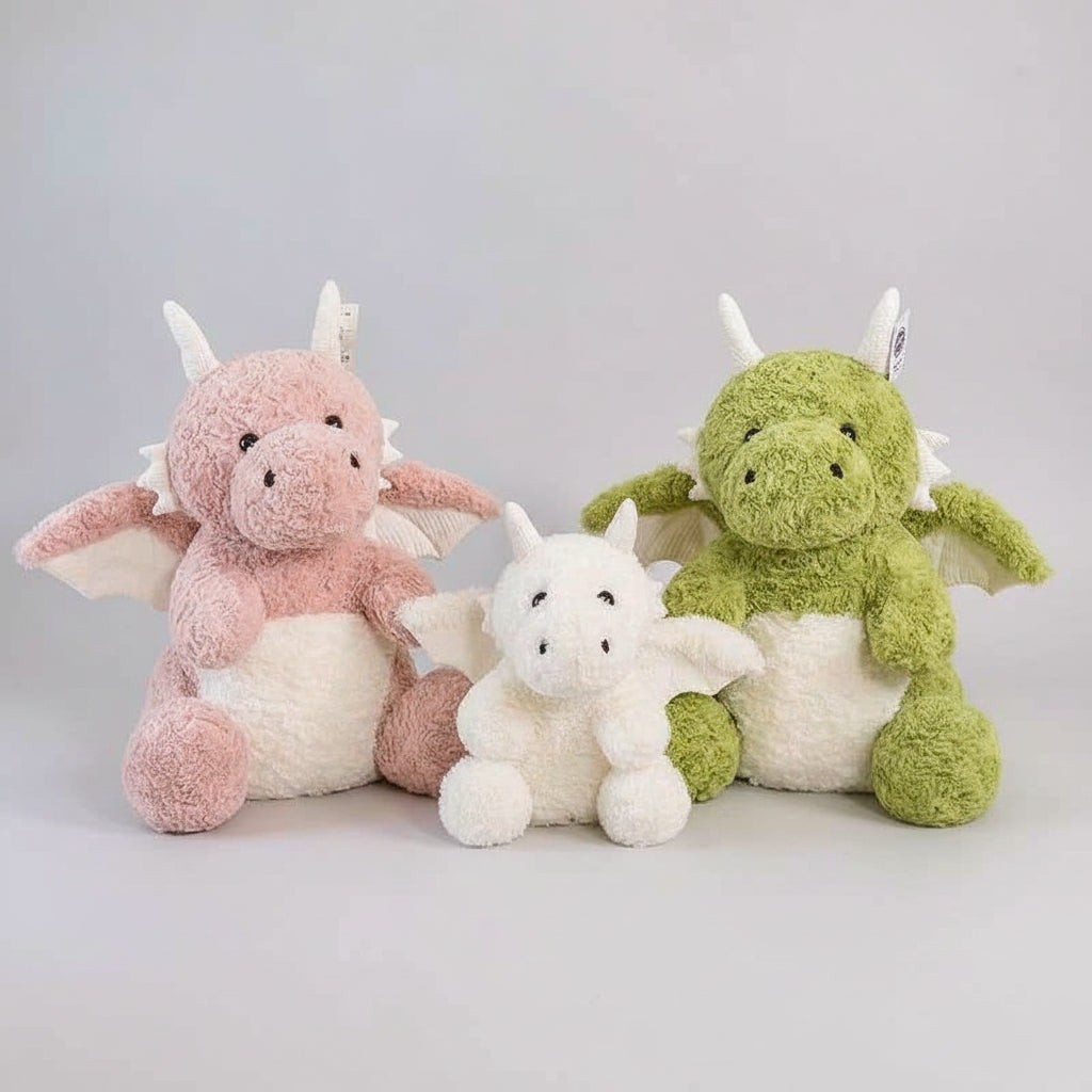 Green Little Flying Dragon Plush Toy – Soft Stuffed Dragon Pillow