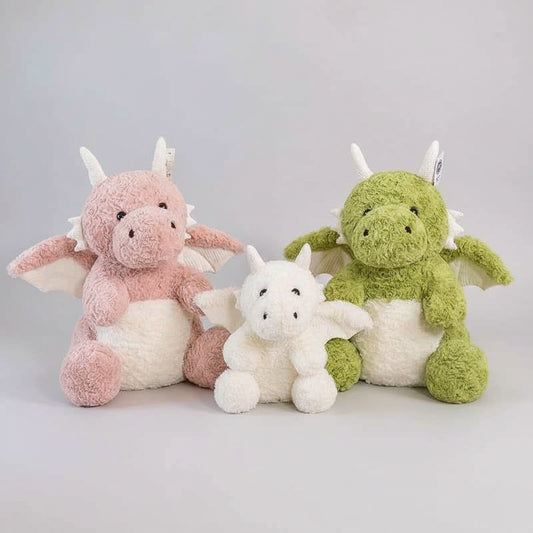 Green Little Flying Dragon Plush Toy – Soft Stuffed Dragon Pillow