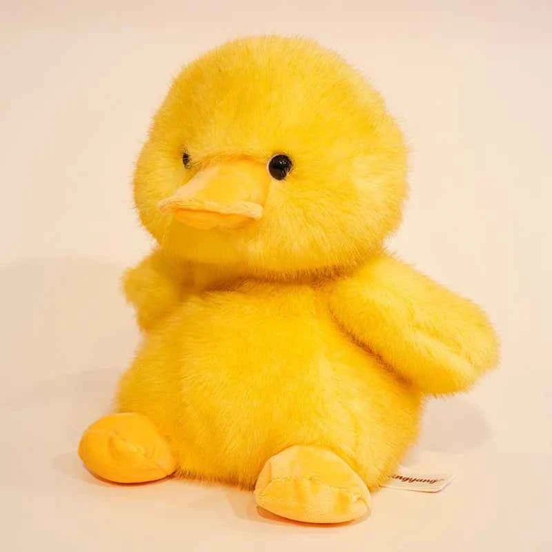 Kawaii Yellow Duck Plush Pillow - Soft Fluffy Stuffed Duck Toy and Room Decor Gift, 25cm and 30cm