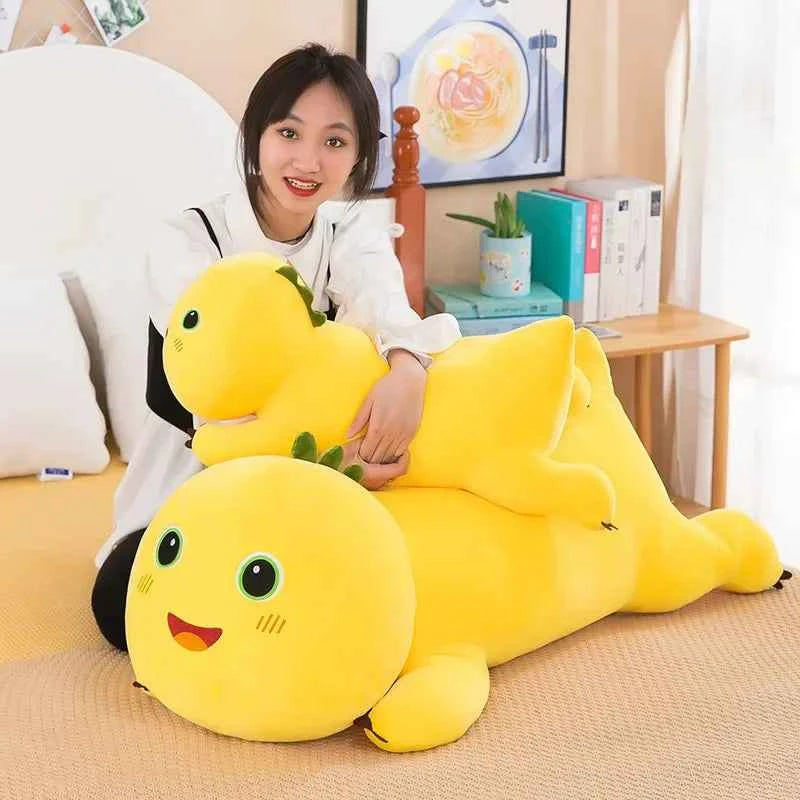 Cute Milk Dragon Plush Toy – Soft Cartoon Dragon Pillow