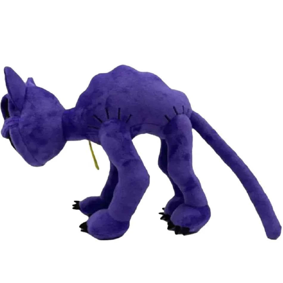 ///30CM Smiling Little Animal Plush Toys Purple Cat Soft Stuffed Plushie Miss Delight Doll Decoration Birthday Present Gifts