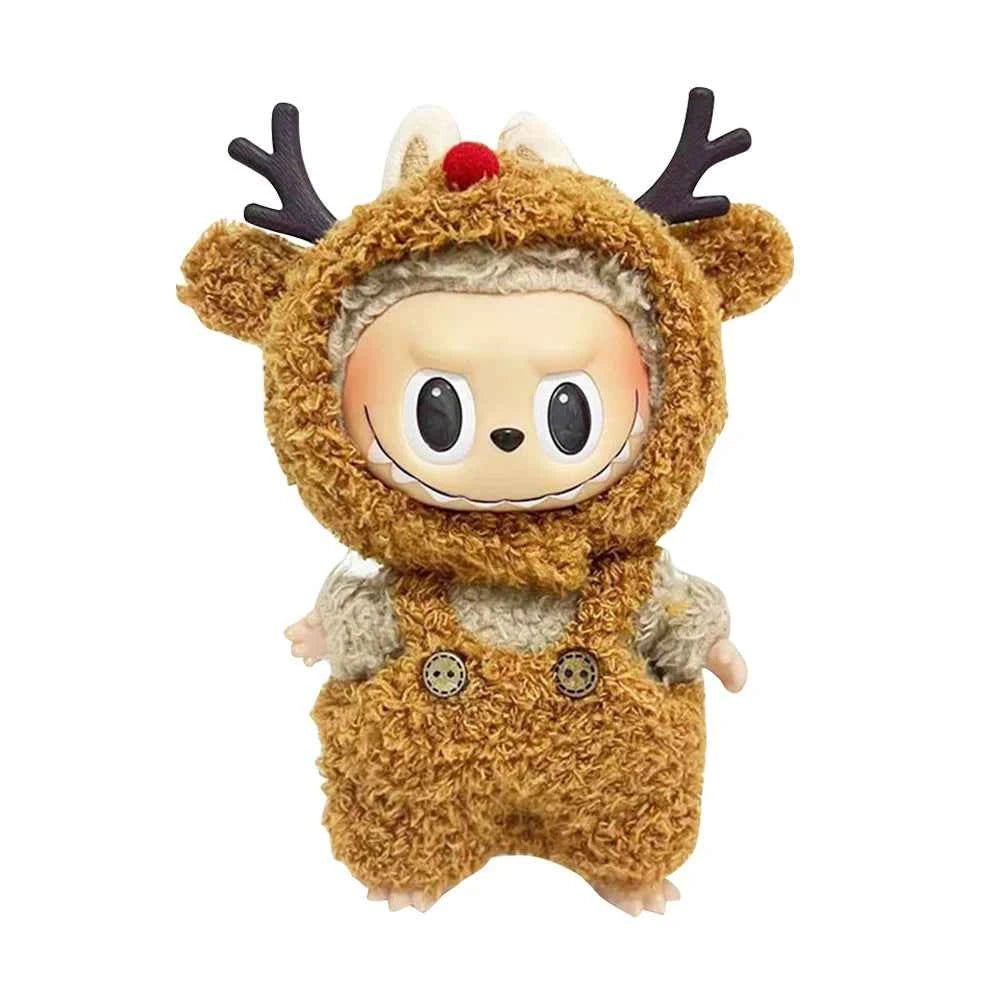 For Labubu 15-17cm V1 v2 Clothes Outfit Sitting Clothes Cute Sweater Hat Outfit Accessories Fashion Dolls Accessories No Dolls