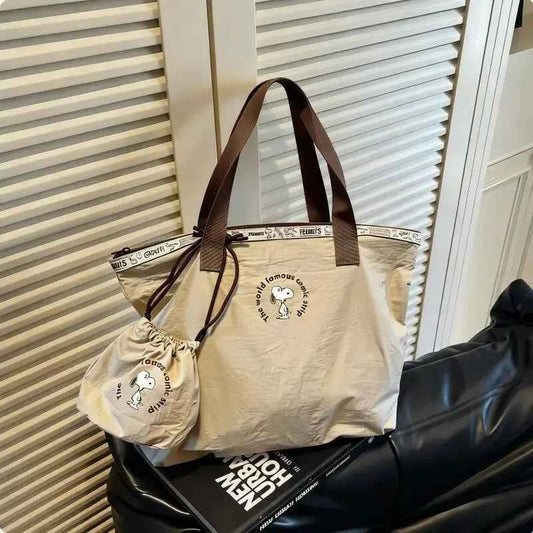 Snoopy Large Capacity Travel Duffle Bag – Foldable Carry On Tote