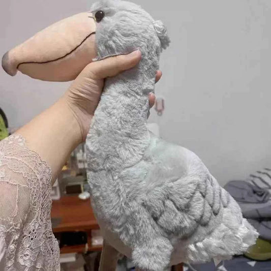 Kawaii Realistic Shoebill Plush Doll - Soft Stuffed Bird Pillow and Unique Gift, 45cm