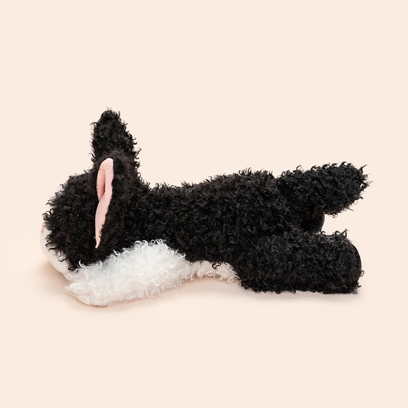 Kawaii Devon Rex Cat Plush Doll - Soft Realistic Lying Curly Kitten Stuffed Pillow and Gift, 3 Sizes