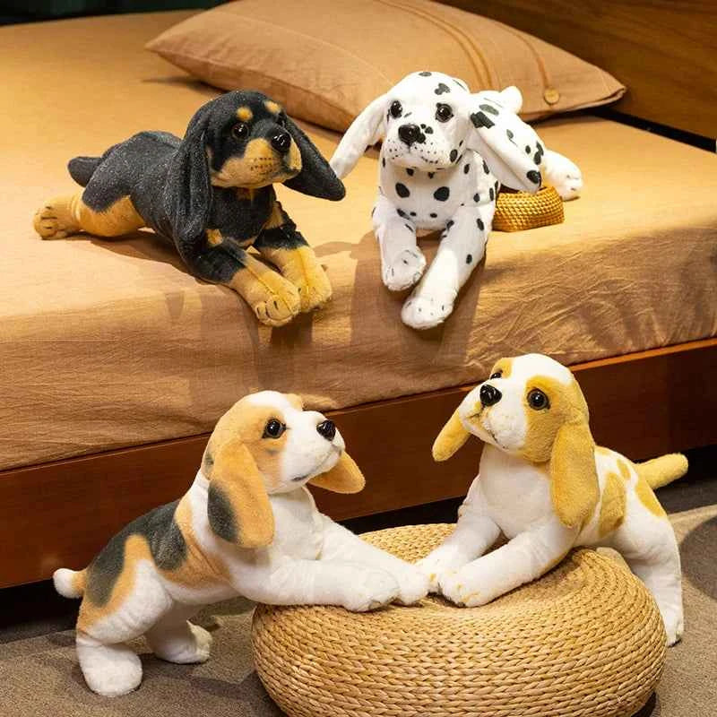 Realistic Dog Plush Toy – Lifelike Dalmatian, Rottweiler, Beagle & King Charles Puppy