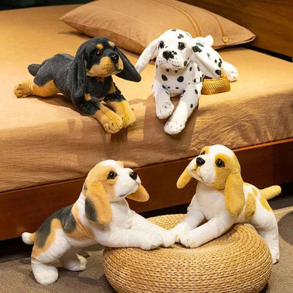 Realistic Dog Plush Toy – Lifelike Dalmatian, Rottweiler, Beagle & King Charles Puppy