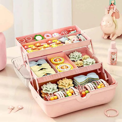 Multi-layer Hairpin Organizer Cute Girl Jewelry Case Head
