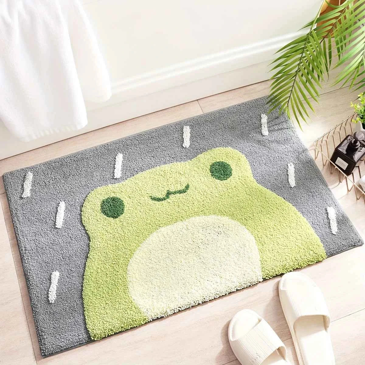 Ultra Soft Absorbent Premium Cute Bath Mat Non Slip Frog