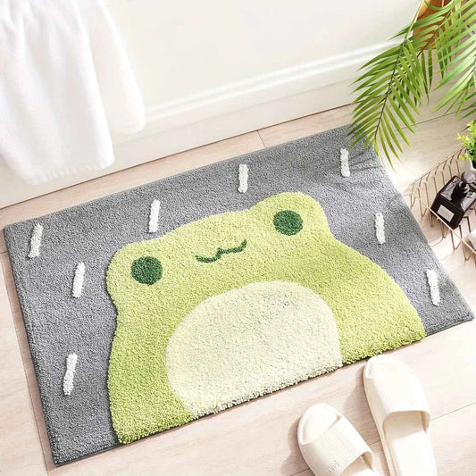 Ultra Soft Absorbent Premium Cute Bath Mat Non Slip Frog