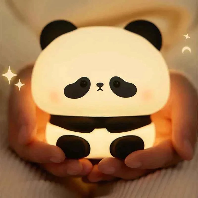 Kawaii Animal LED Night Light (3.9 in) - Dimmable Silicone Table Lamp Rechargeable
