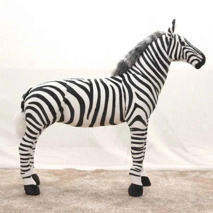 Standing Zebra Plush Toy – Giant Realistic Zebra Stuffed Animal