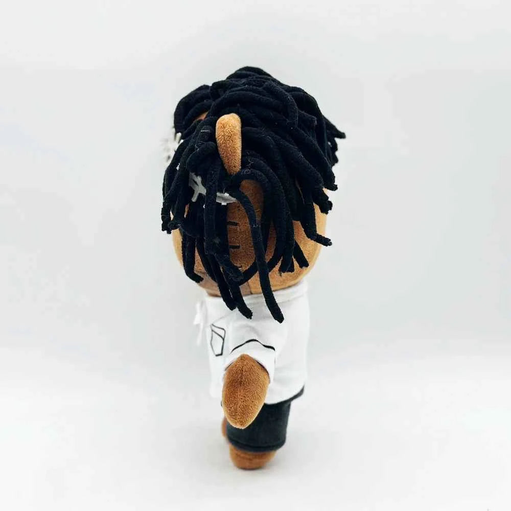 2025 New Hello Kitty Kendrick Lamar Wear White Clothes Boy Plush Doll Figure Stuffed Toy Cute Boys Girls Birthday Gift