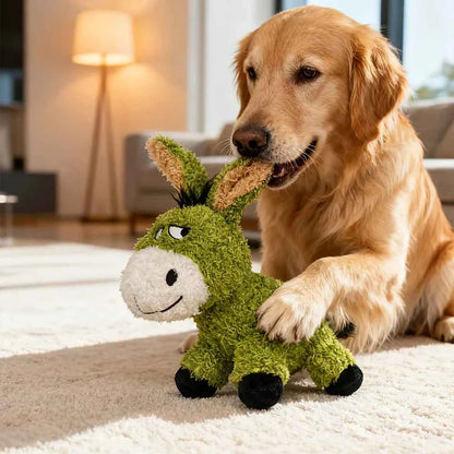Donkey Dog Plush Toy – Durable Squeaky Chew Toy for Dogs