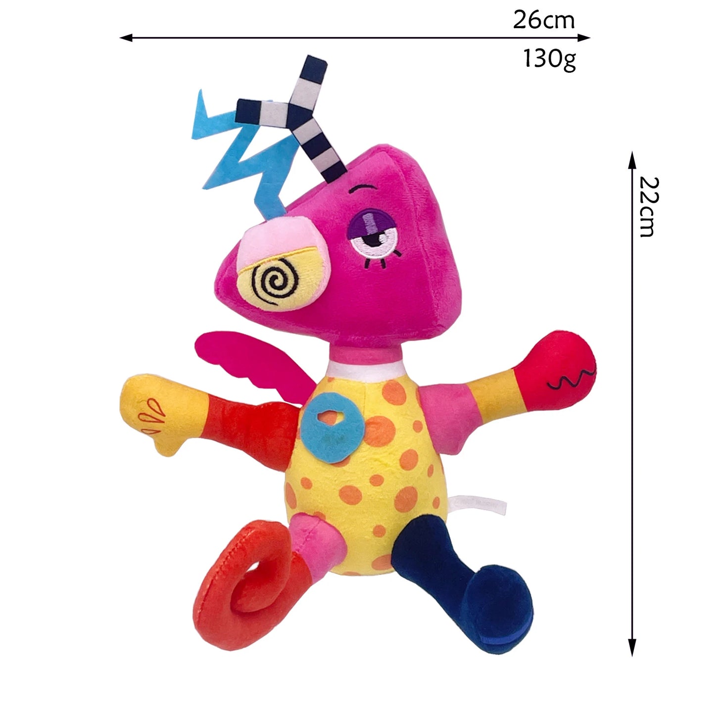 Digital Circus Character Plush Toy – Soft Stuffed Rabbit & Clown Doll building blocks 8.7"-9.8" (22-25cm)