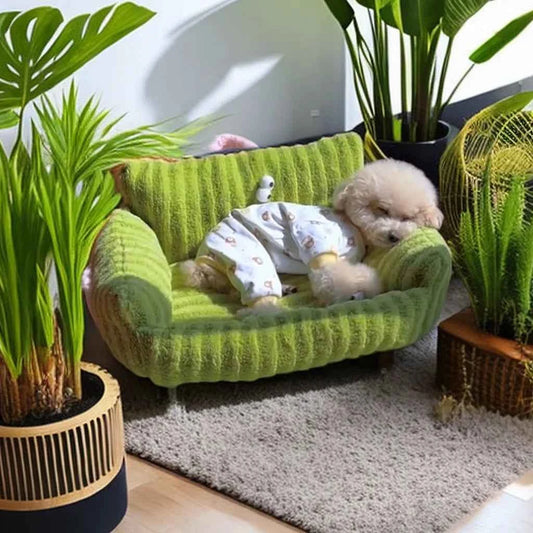 Warm Pet Sofa Bed – Cozy Cat Nest and Small Dog Sleeping Cushion