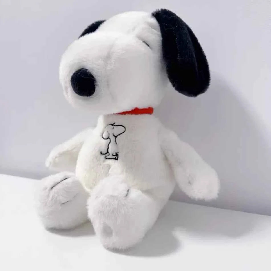 2026 hot Disney Snoopy Plush Doll Breath Child Peluche Soothes Toy Anime Baby Music Light Sleep Toys Snoopy White Dog Kid Gifts