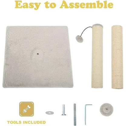 Two Section Vertical Sisal Material Safe Cat Climbing Frame