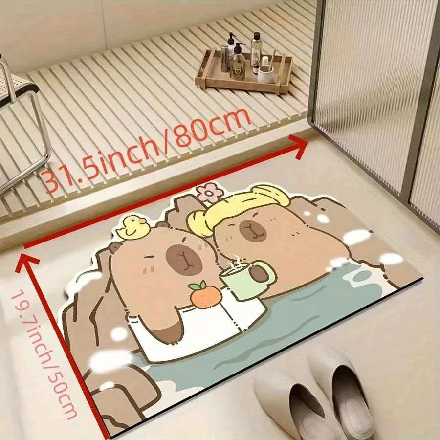 Cute Cartoon Bear Carpet Kitchen Rug Doormat Welcome Mat GZN6
