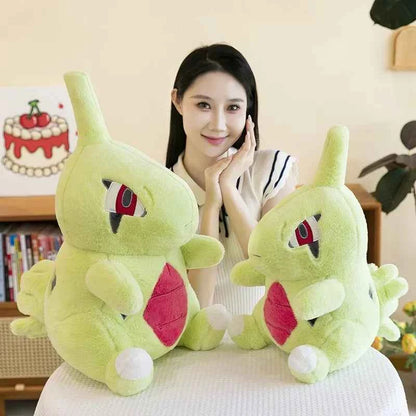 Kawaii Green Dino Anime Plush Toy – Soft Stuffed Cartoon Dinosaur Pillow (35–70cm)